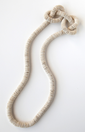 Kiff Slemmons, Palietas. Neckpiece. Cotton Agave handmade paper. Oaxaca Mexico.