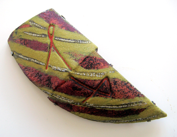 Jamie Bennett, Among Etcetera 8, 2012, brooch, enamel, silver, copper, 1.5 x 2.75 inches, photo: artist