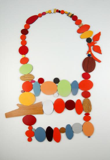 Rebecca Hannon, Balance, Neckpiece, 2010, steel, cable, laminate Rebecca Hannon