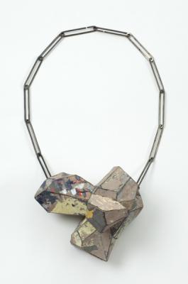 Carina Chitsaz-Shoshtary, Stained, 2012, necklace, graffiti, silver, 110 x 100 x 85 mm, photo: Mirei Takeuchi Carina Chitsaz-Shoshtary